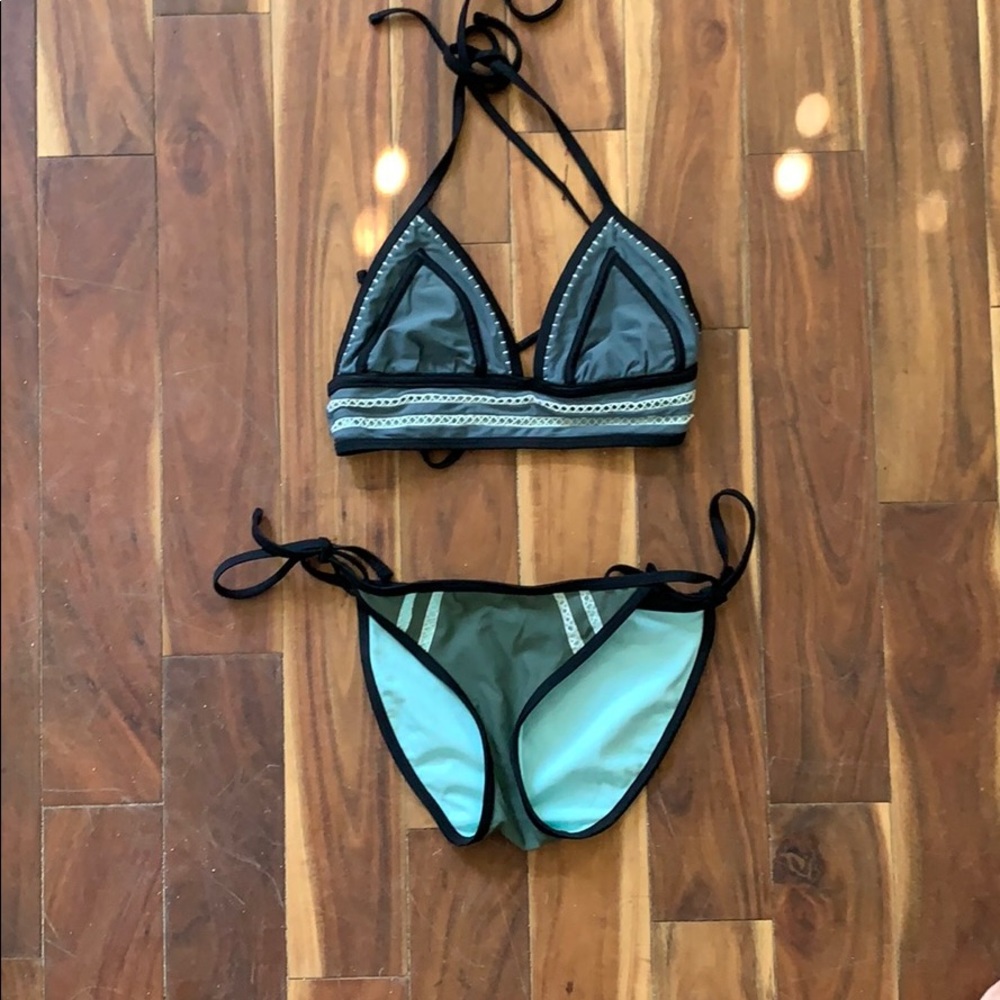 Dark green bikini